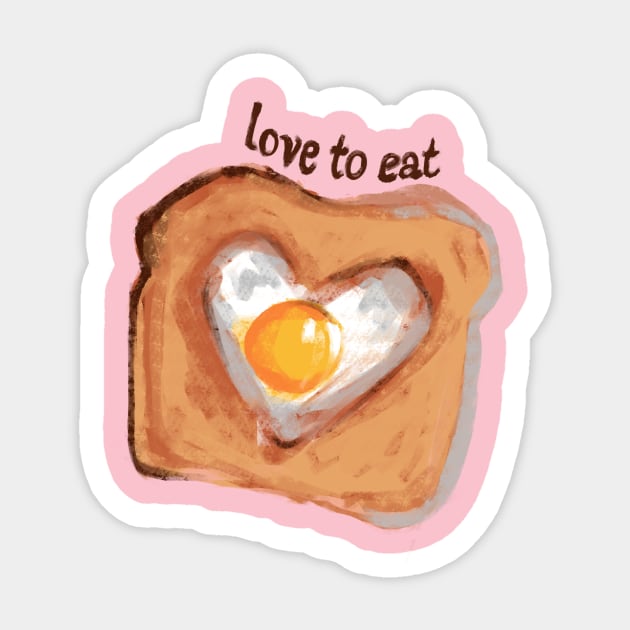 Love to eat Sticker by lidis